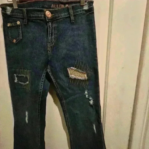 P7436 allen b. Distressed flare festival jeans - Picture 3 of 9